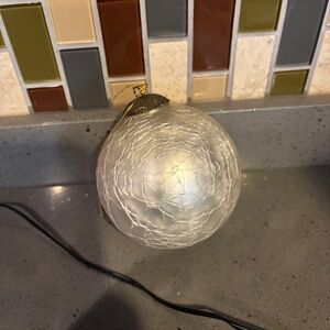 NWT vintage Kugel crackle glass ornament